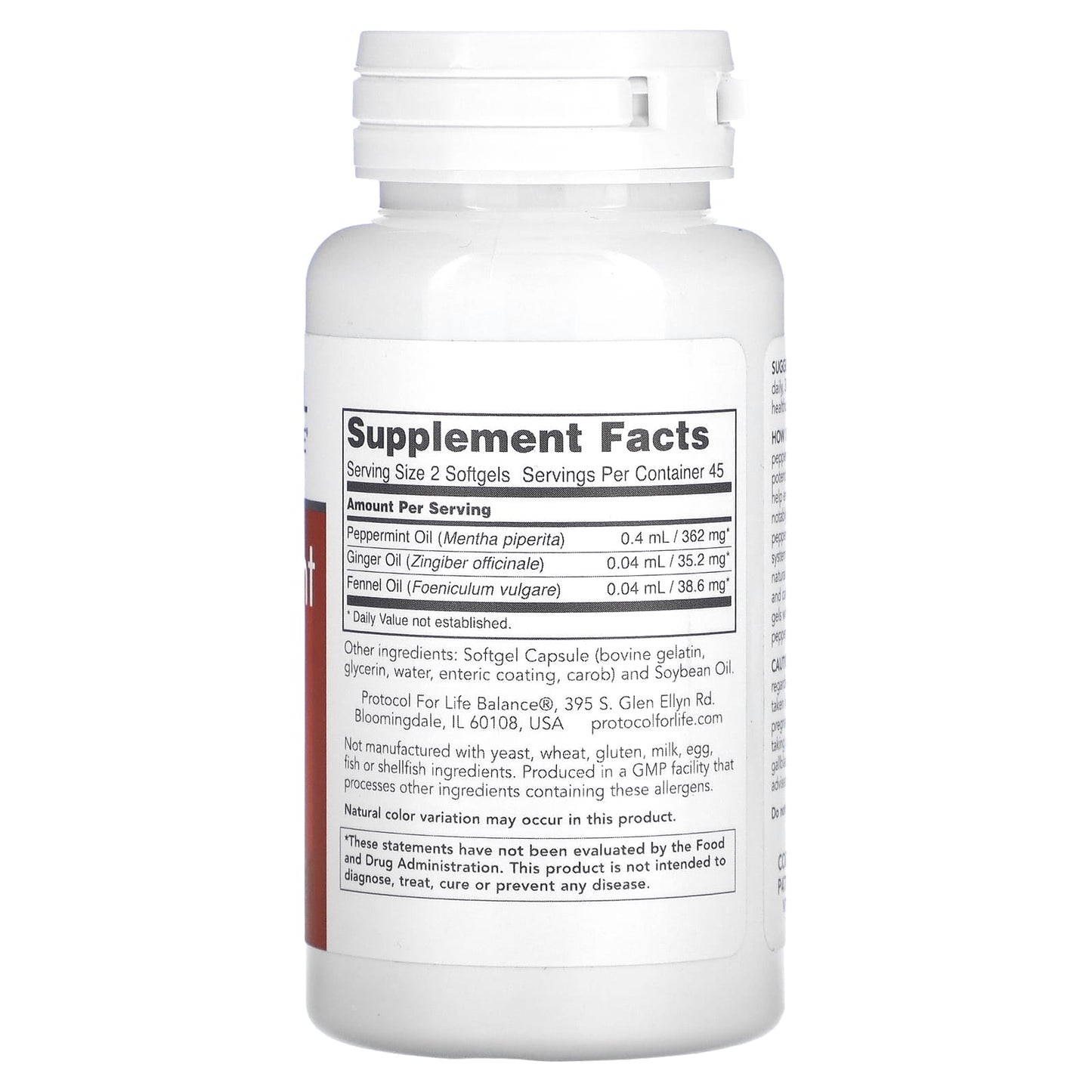 Protocol for Life Balance, Peppermint Oil G.I., 90 Softgels - Image 2