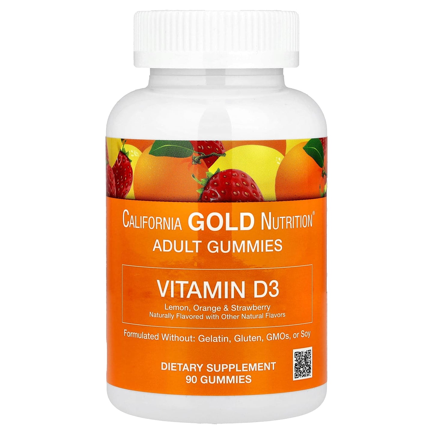 California Gold Nutrition Vitamin D3 Gummies, 90 Count, Natural Flavors - Image 1