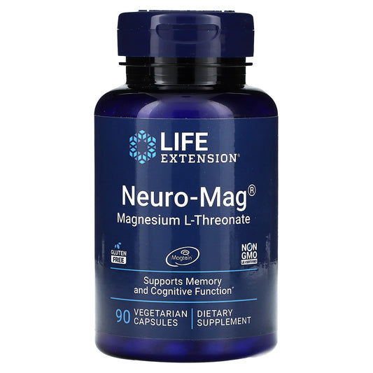 Life Extension, Neuro-Mag, Magnesium L-Threonate, 90 Vegetarian Capsules (48 mg per Capsule) - Image 1