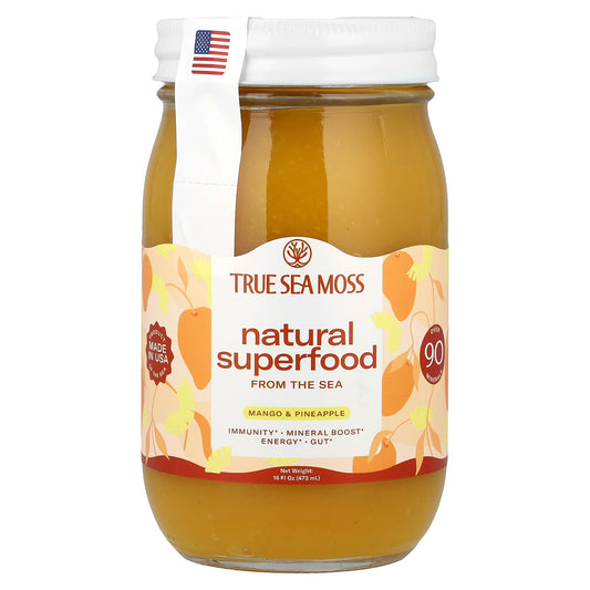 True Sea Moss, Natural Superfood, From The Sea, Mango & Pineapple, 16 fl oz (473 g) - Image 1