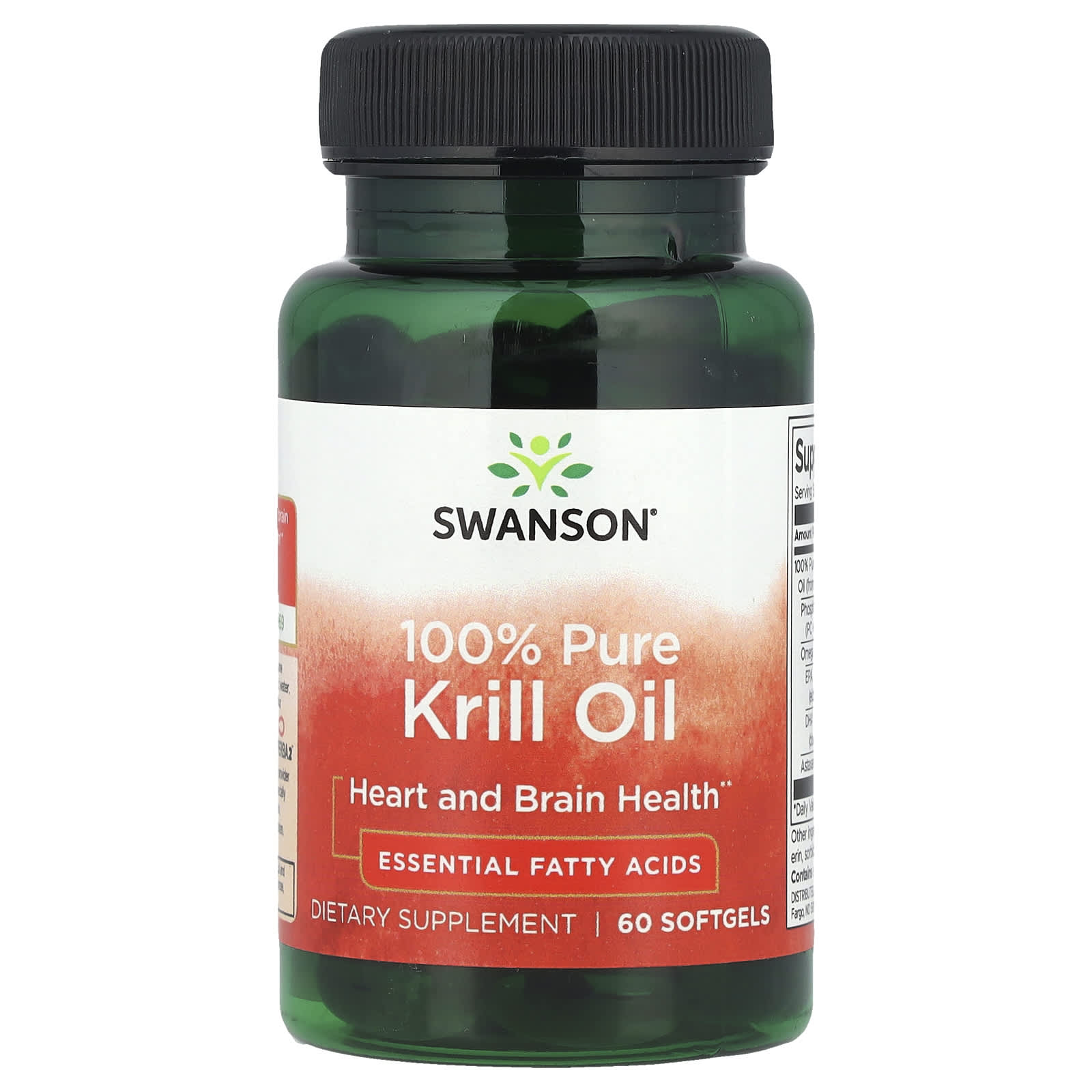 Swanson, 100% Pure Krill Oil, 60 Softgels - Image 1