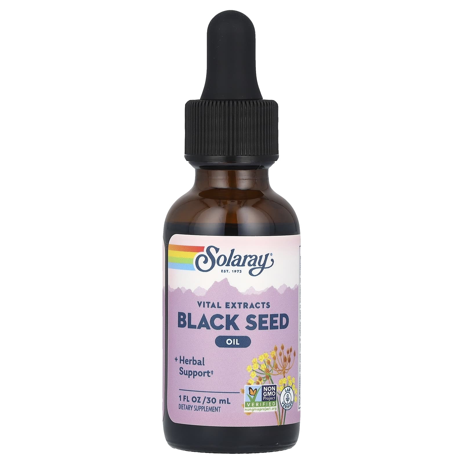 Solaray, Vital Extracts, Black Seed Oil, 1 fl oz (30 ml) - Image 1