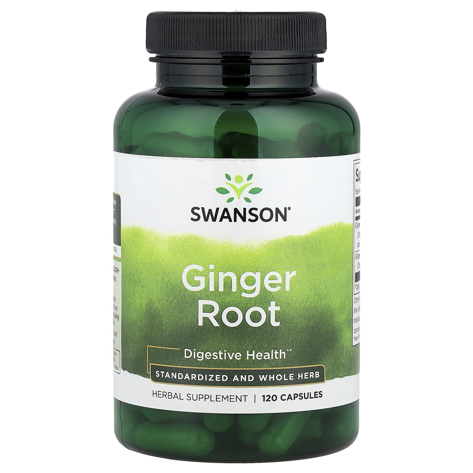 Swanson, Ginger Root, Standardized and Whole Herb, 120 Capsules - Image 1