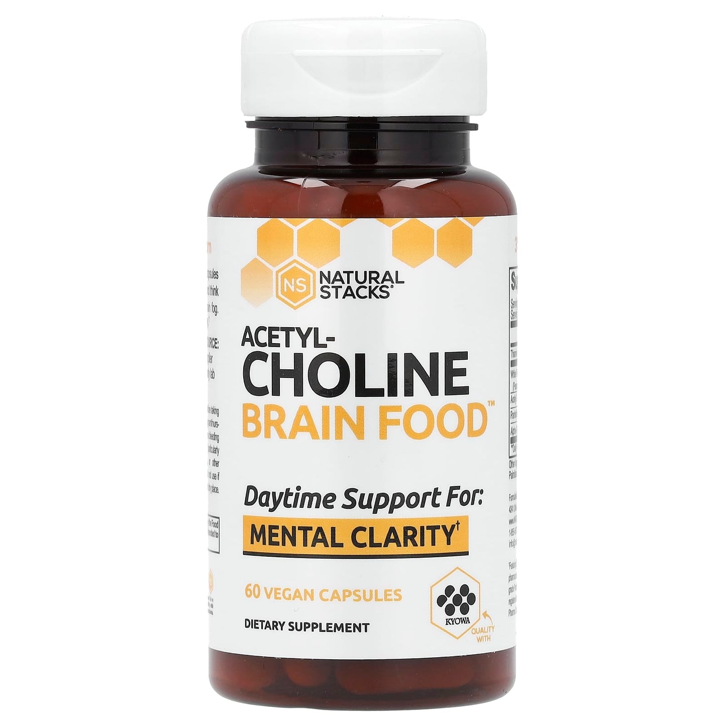 Natural Stacks, Acetyl-Choline Brain Food, 60 Vegan Capsules - Image 1