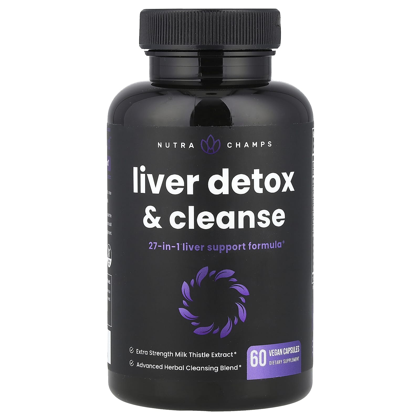 NutraChamps, Liver Detox & Cleanse, 60 Vegan Capsules - Image 1