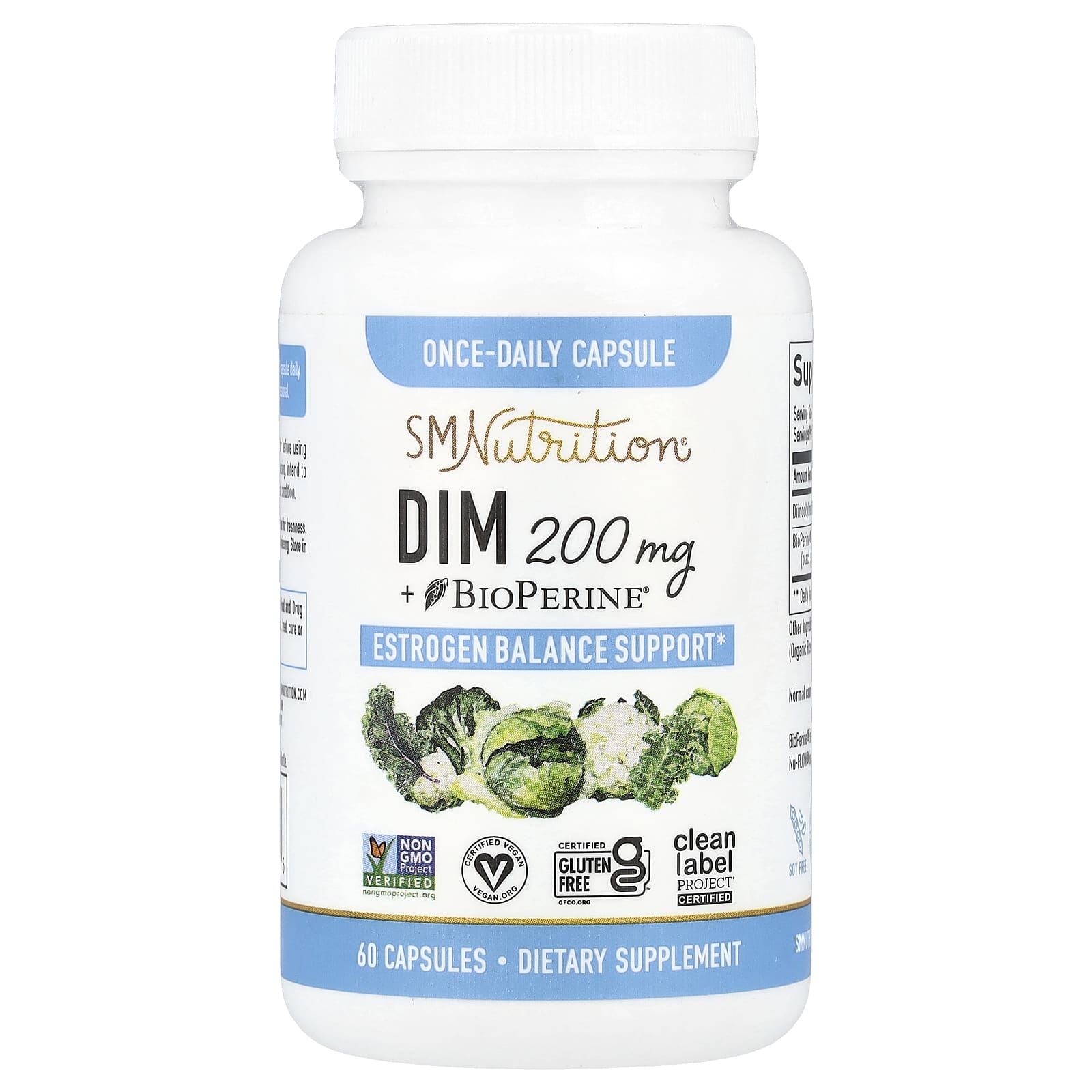SMNutrition, DIM + BioPerine®, 60 Capsules - Image 1