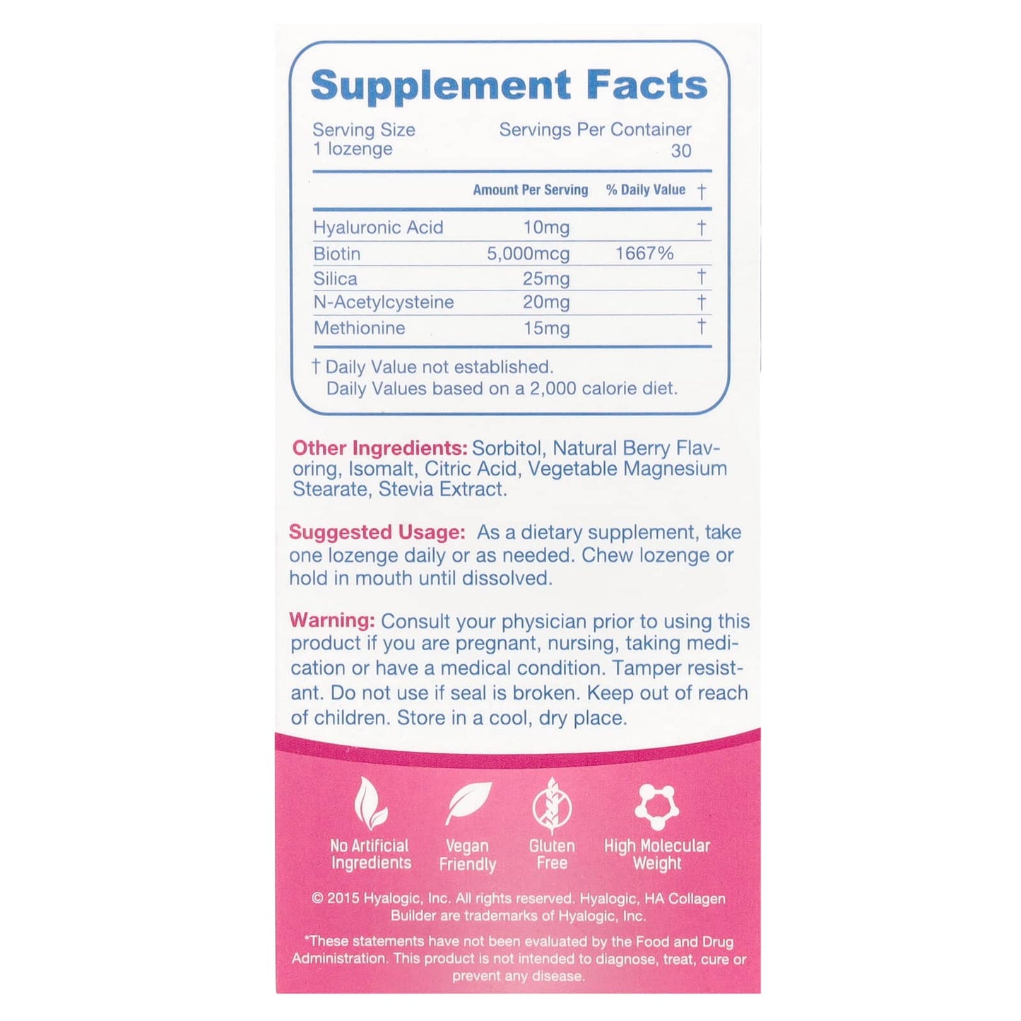 Hyalogic HA Collagen Builder - Boost Hair, Skin & Nails - Image 2