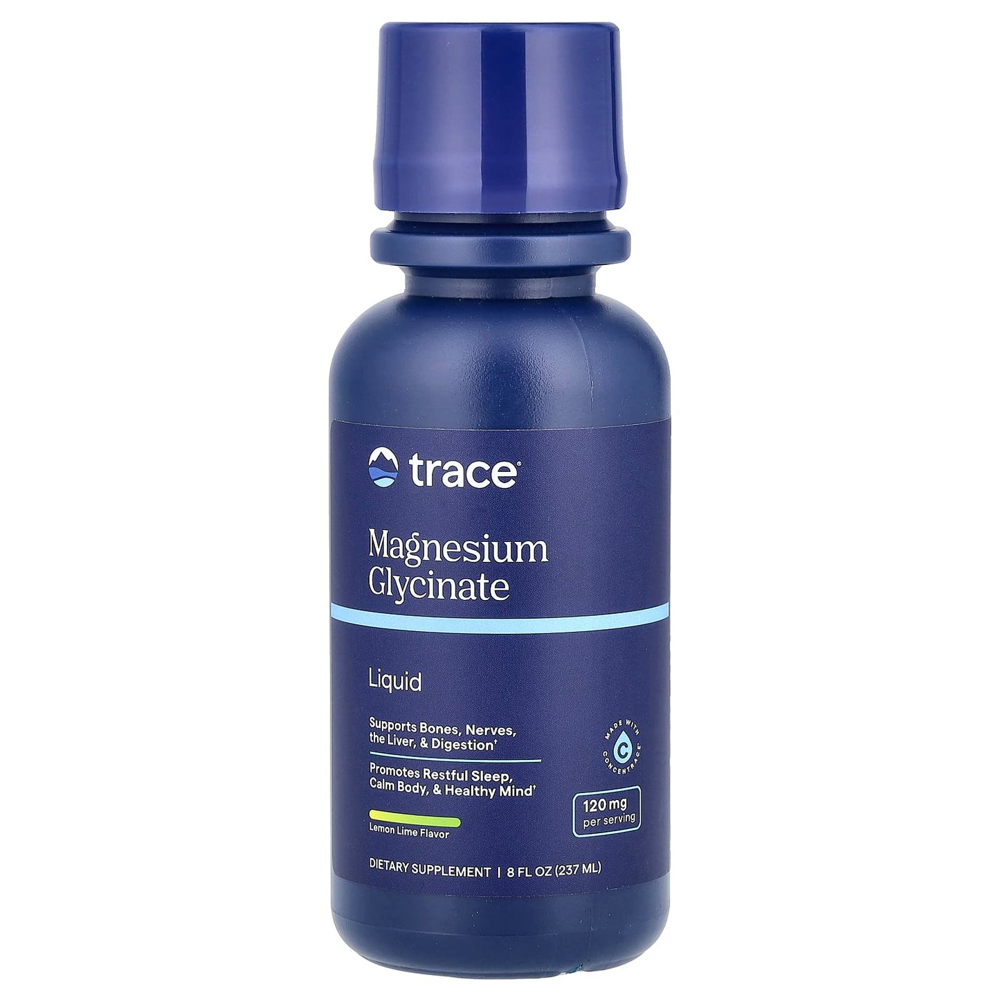 Trace, Liquid Magnesium Glycinate, Lemon Line, 8 fl oz (237 ml) - Image 1