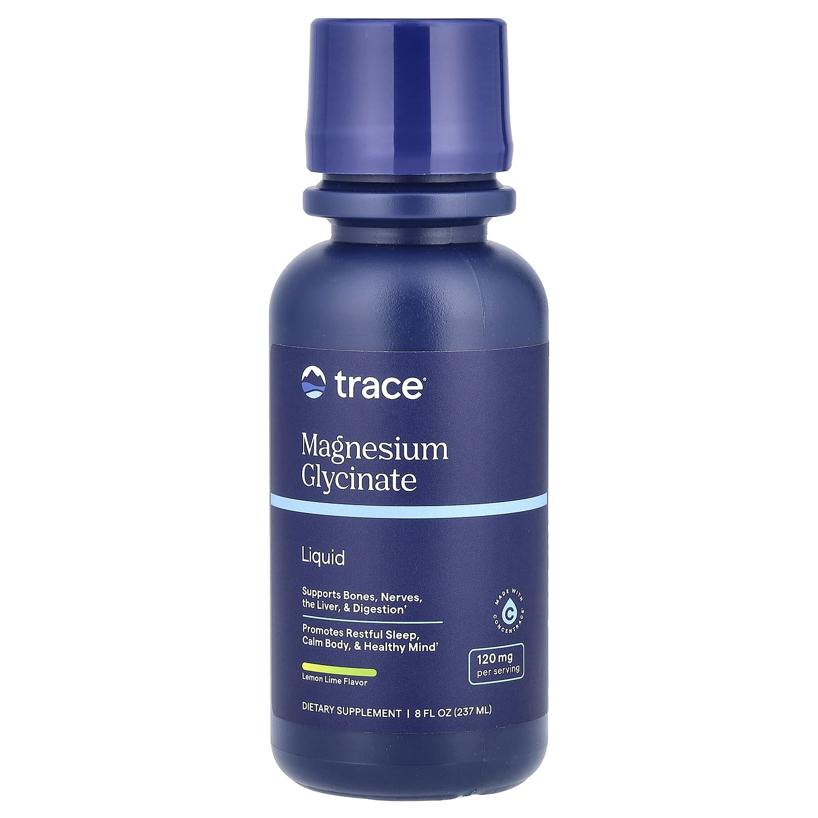 Trace, Liquid Magnesium Glycinate, Lemon Line, 8 fl oz (237 ml) - Image 1