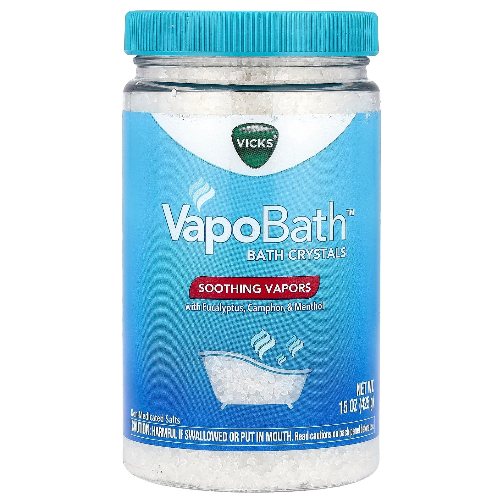Vicks, VapoBath™, Bath Crystals, Soothing Vapors, 15 oz (425 g) - Image 1