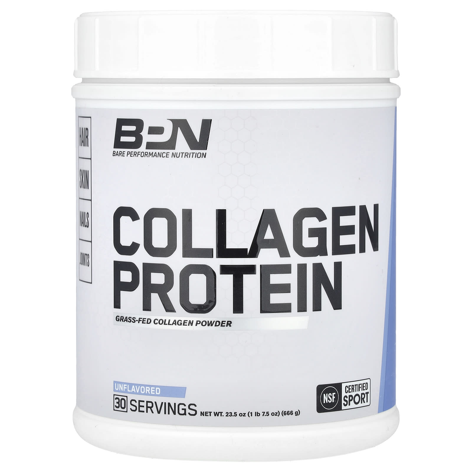 BPN Grass-Fed Collagen Protein Powder 1 lb 7.5 oz - Support Hair, Skin, Nails & Joints - Image 1