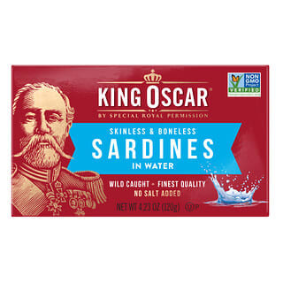 Wild Caught Skinless & Boneless Sardines in Water by King Oscar