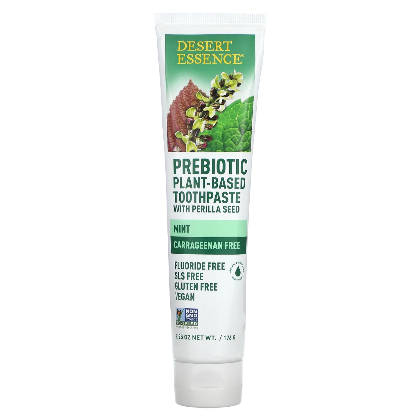 Desert Essence Prebiotic Toothpaste with Mint - Plant-Based, Vegan, Cruelty-Free - Image 1