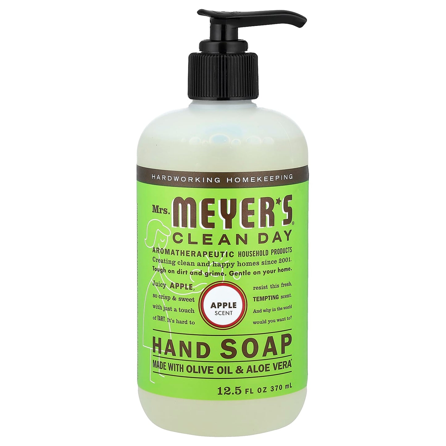 Mrs. Meyers Clean Day, Hand Soap, Apple , 12.5 fl oz (370 ml) - Image 1