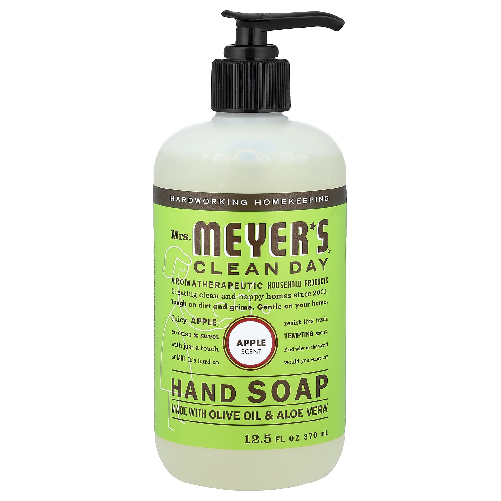 Mrs. Meyers Clean Day, Hand Soap, Apple , 12.5 fl oz (370 ml) - Image 1