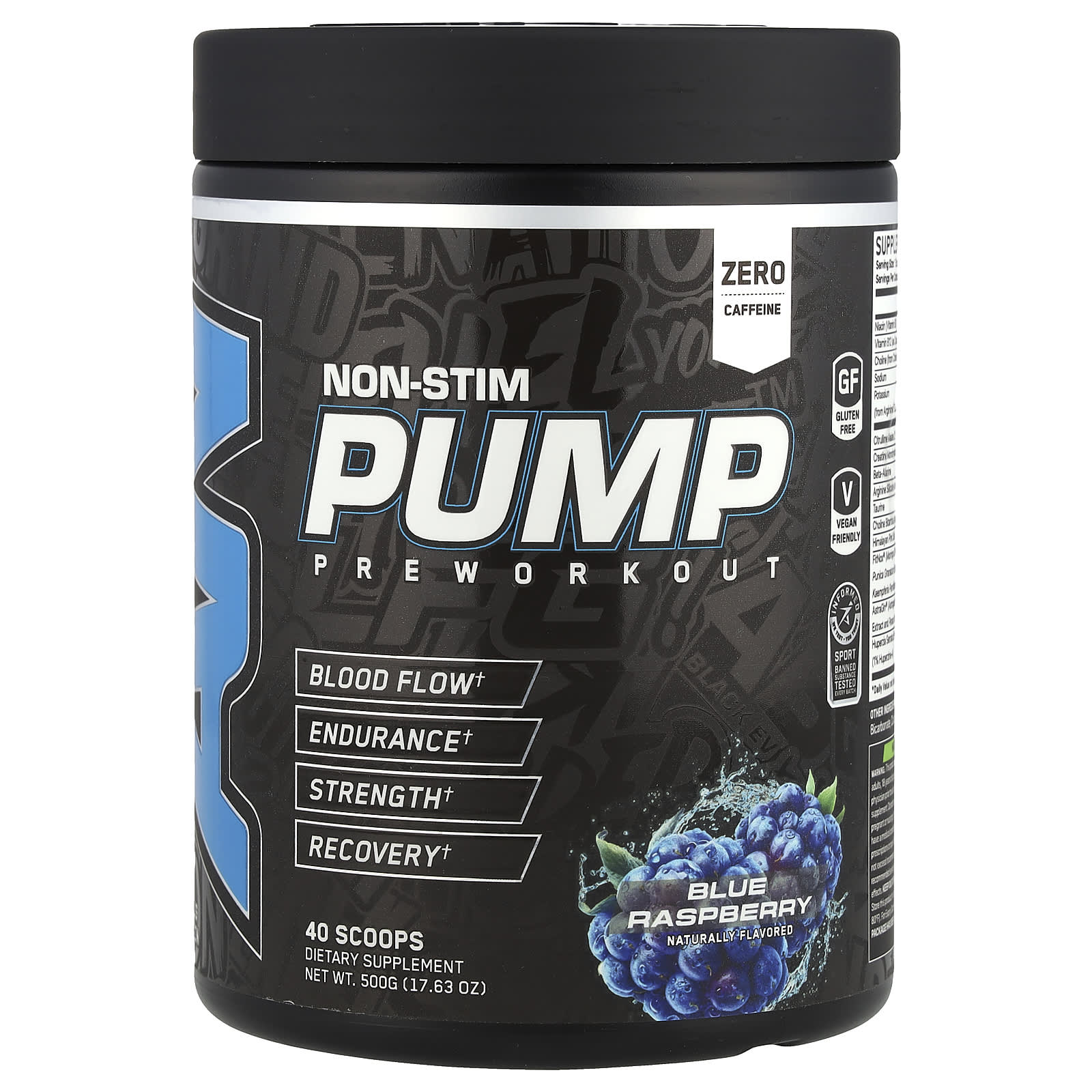 Non-Stim Pump Pre Workout by ABE - Blue Raspberry - Image 1