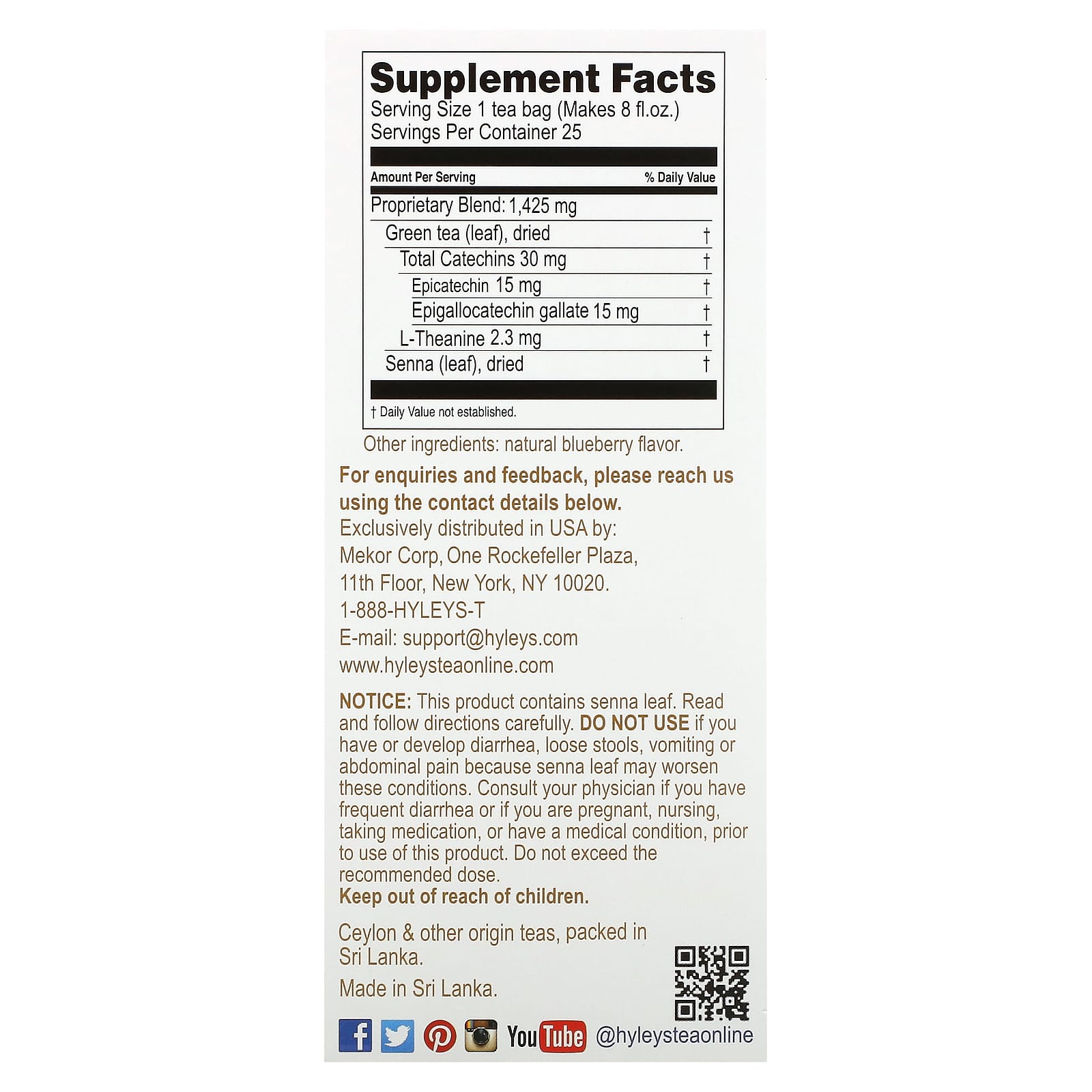Natural Weight Loss Support with Hyleys Tea Blueberry - Image 2