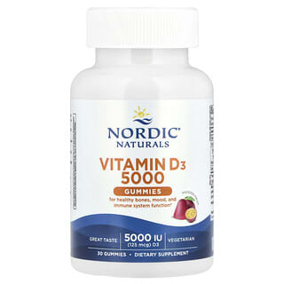 Nordic Naturals Vitamin D3 5000 Passion Fruit Gummies 30ct