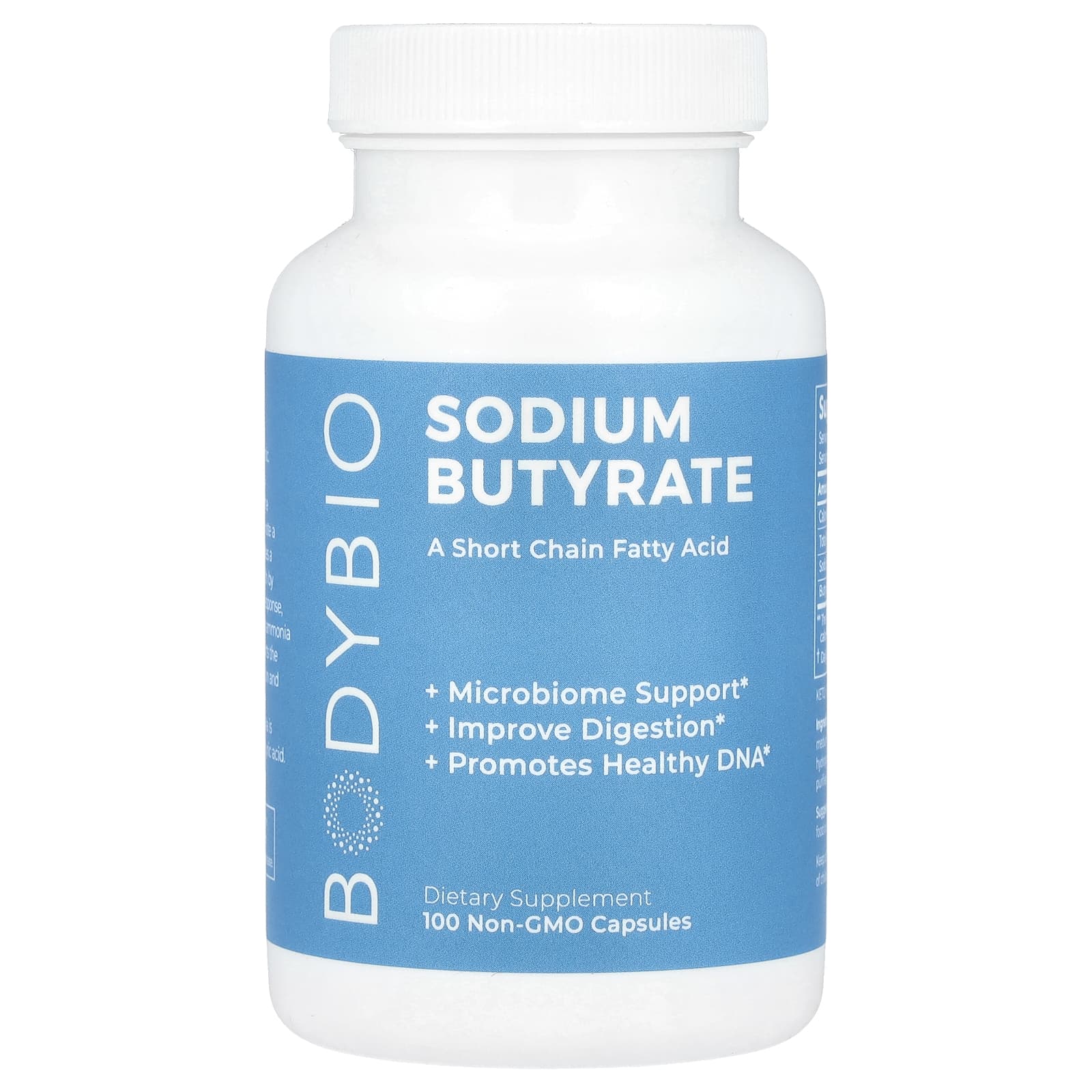 Sodium Butyrate - Gut Health & Microbiome Support - 100 Capsules - Image 1