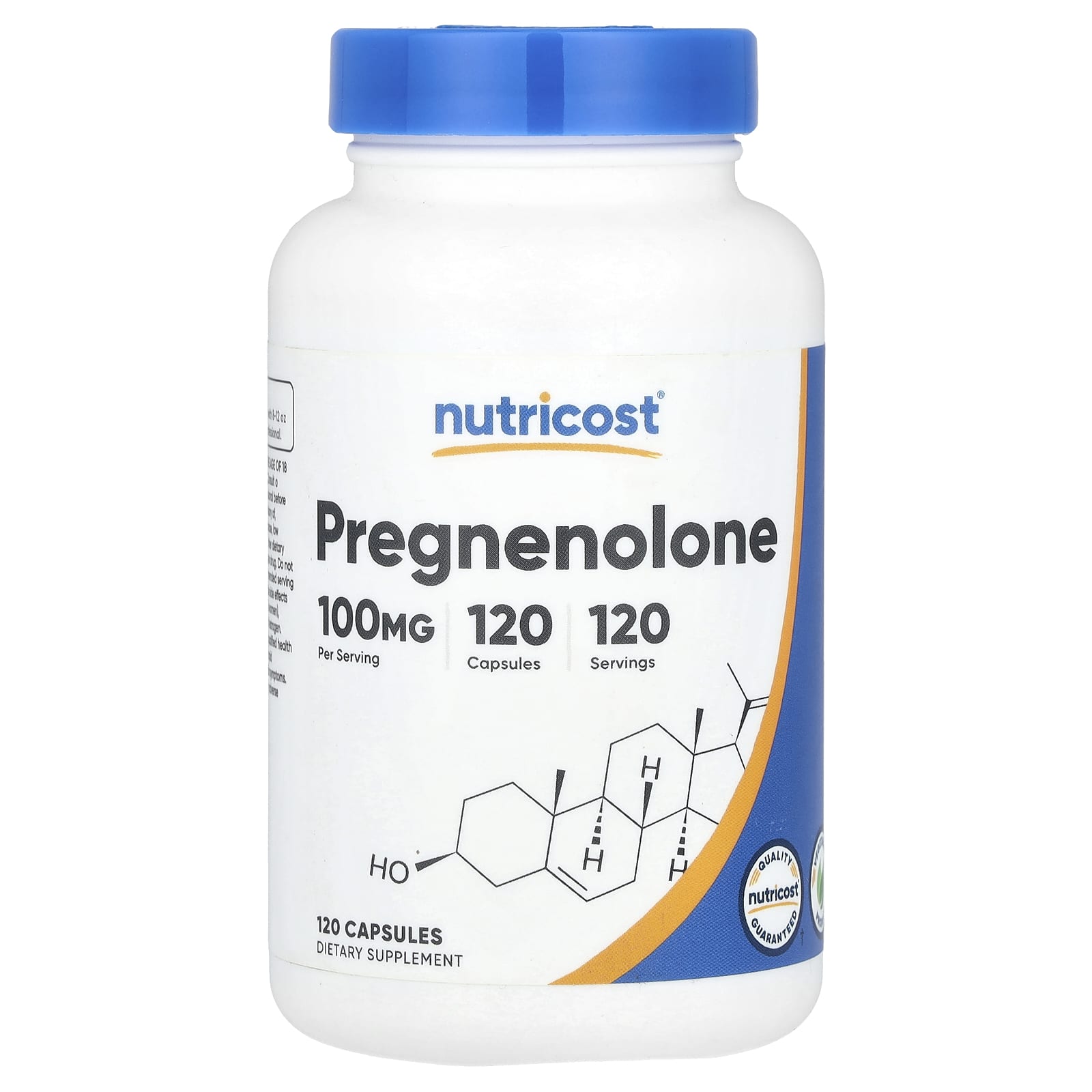 Nutricost, Pregnenolone, 100 mg, 120 Capsules - Image 1