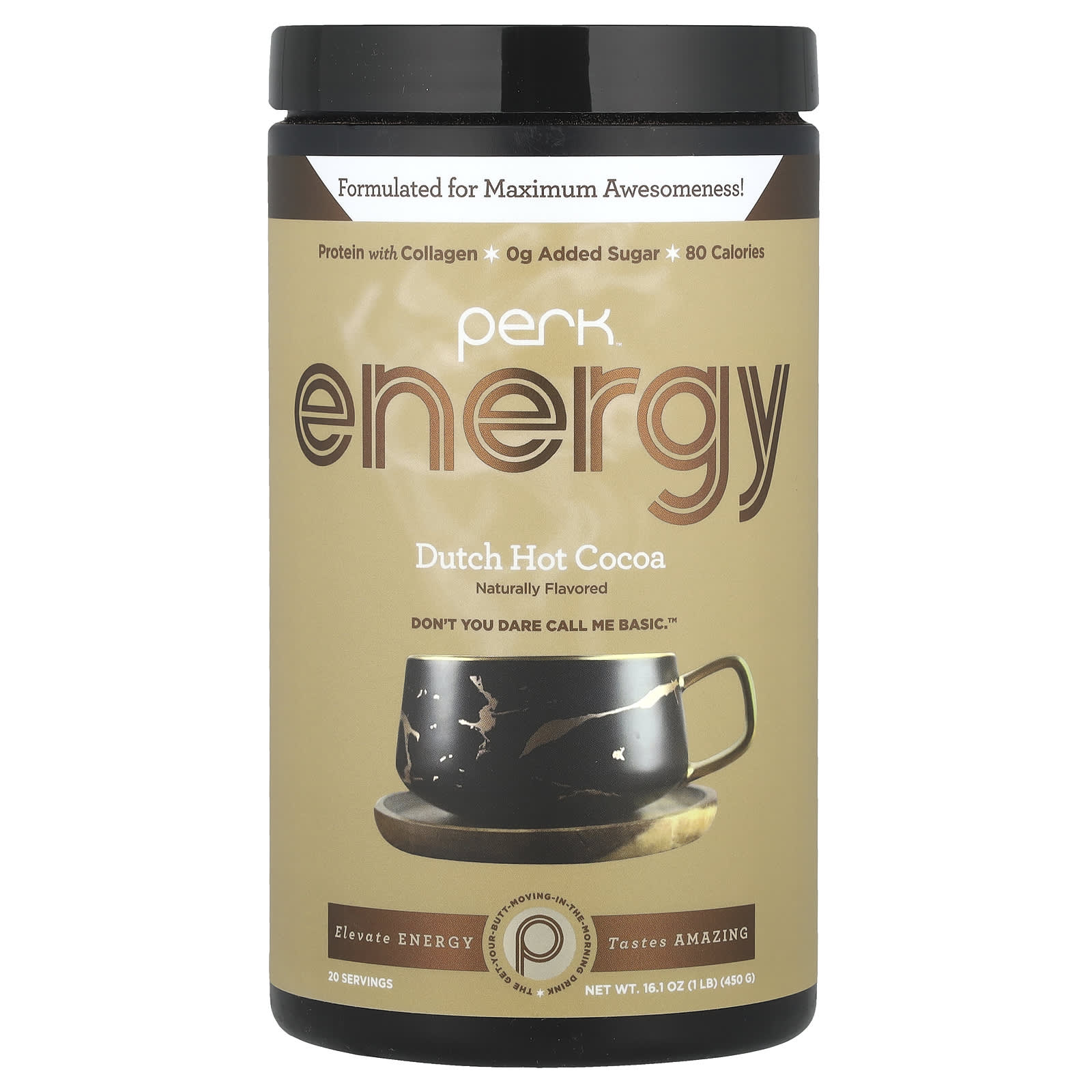 Perk Energy, Dutch Hot Cocoa, 16.1 oz (450 g) - Image 1