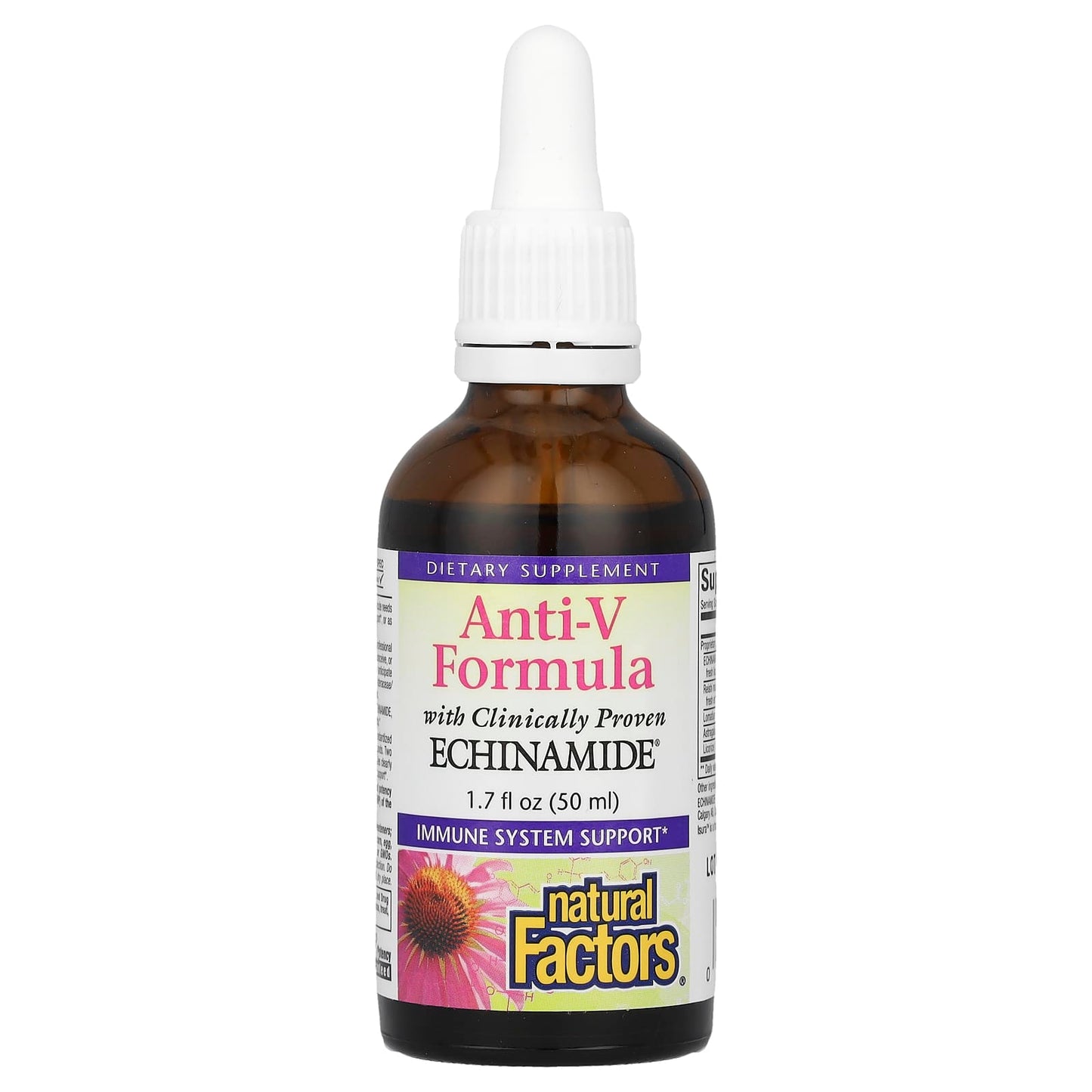Natural Factors, Anti-V Formula, with Clinically Proven Echinamide®, 1.7 fl oz ( 50 ml) - Image 1