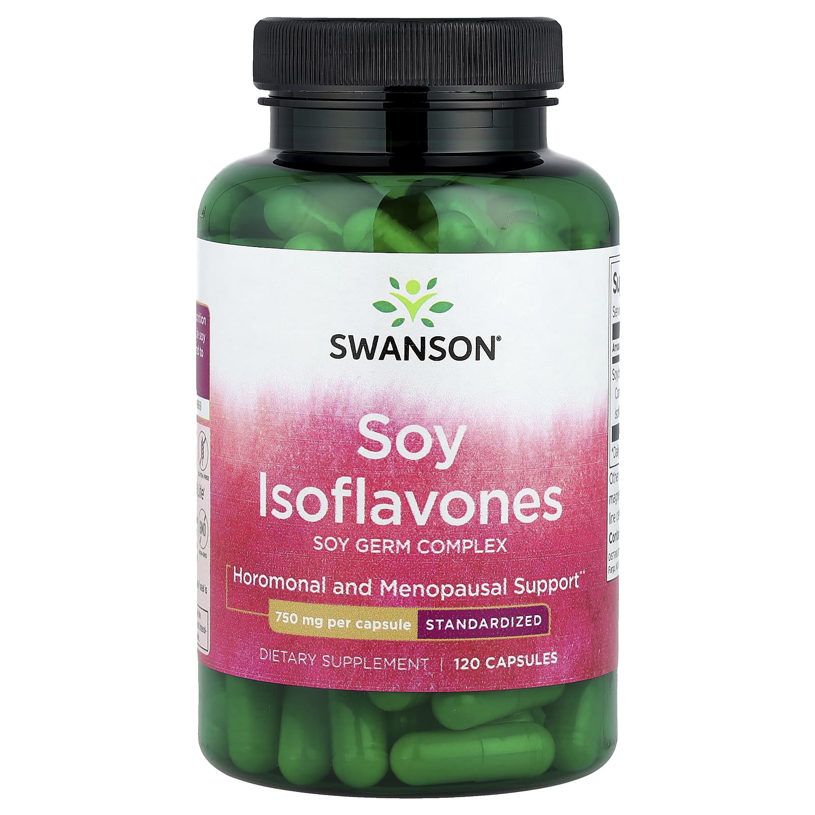 Swanson, Soy Isoflavones, 750 mg, 120 Capsules - Image 1
