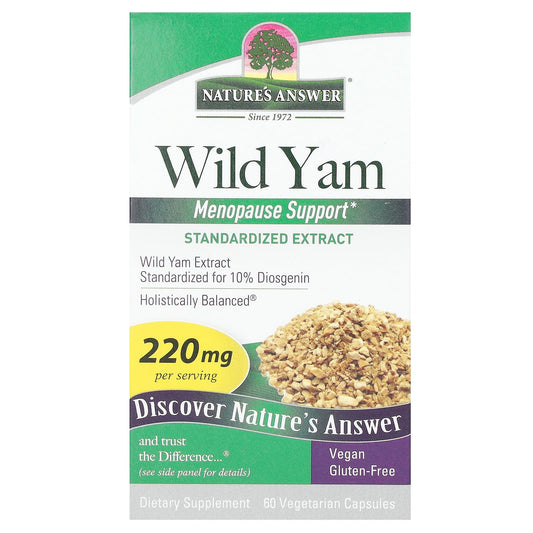 Nature's Answer, Wild Yam, 220 mg , 60 Vegetarian Capsules - Image 1