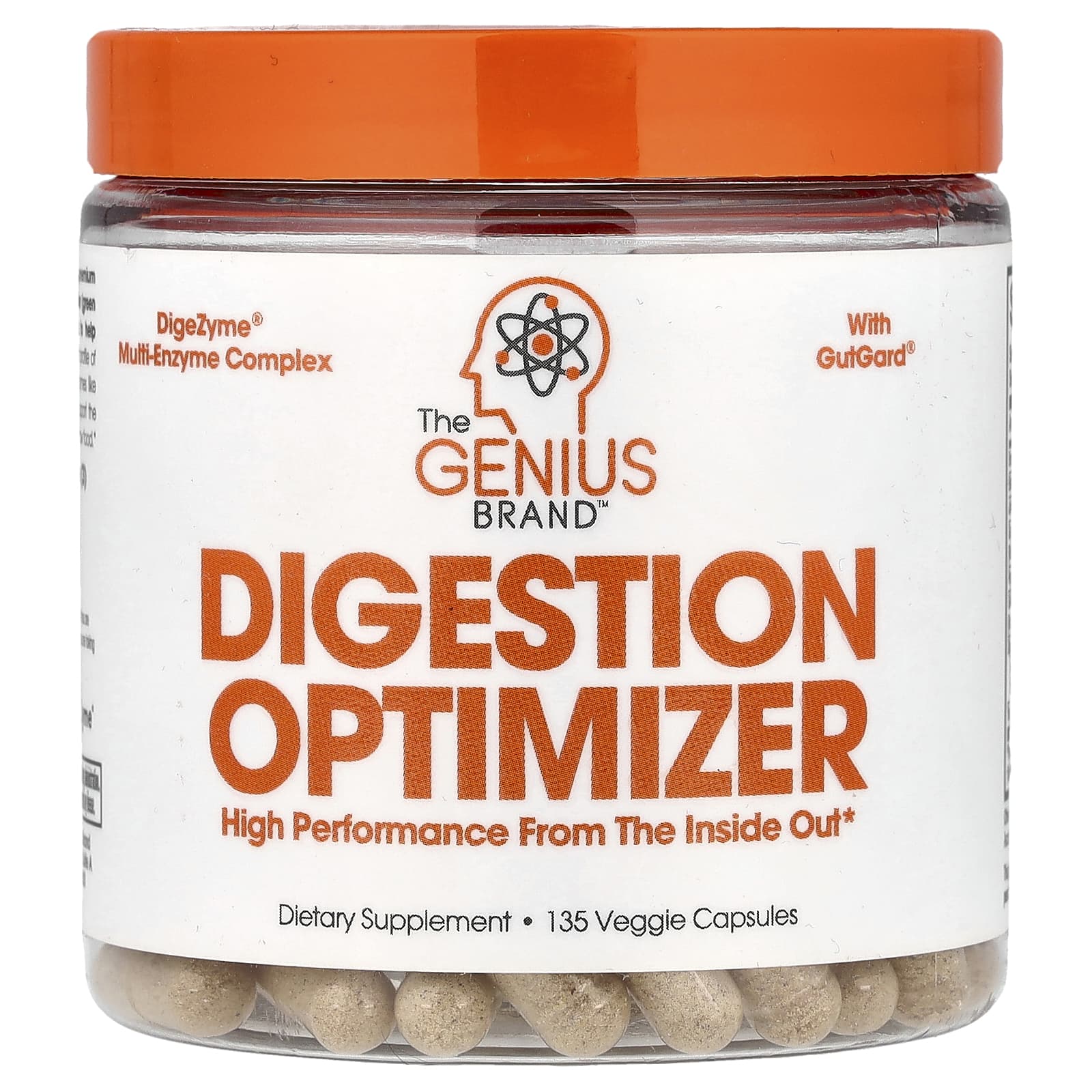 The Genius Brand, Digestion Optimizer, 135 Veggie Capsules - Image 1