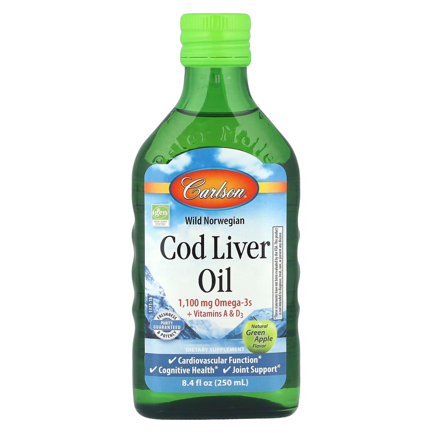 Carlson Cod Liver Oil 1100mg Omega-3s for Heart & Brain Health - Image 1