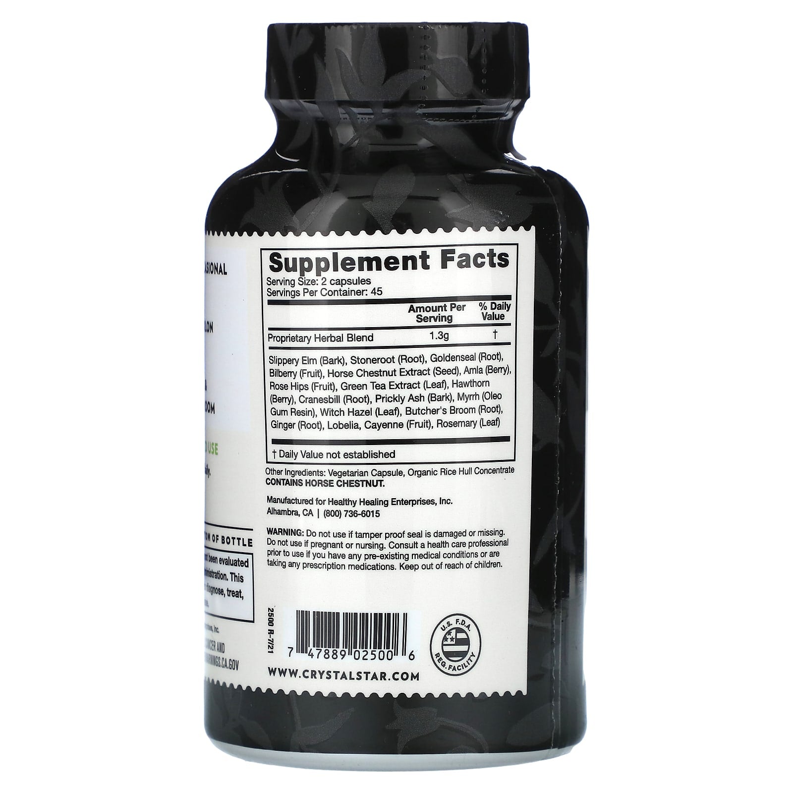 Crystal Star Hemorrhoid Relief Supplement, 90 Capsules - Image 2
