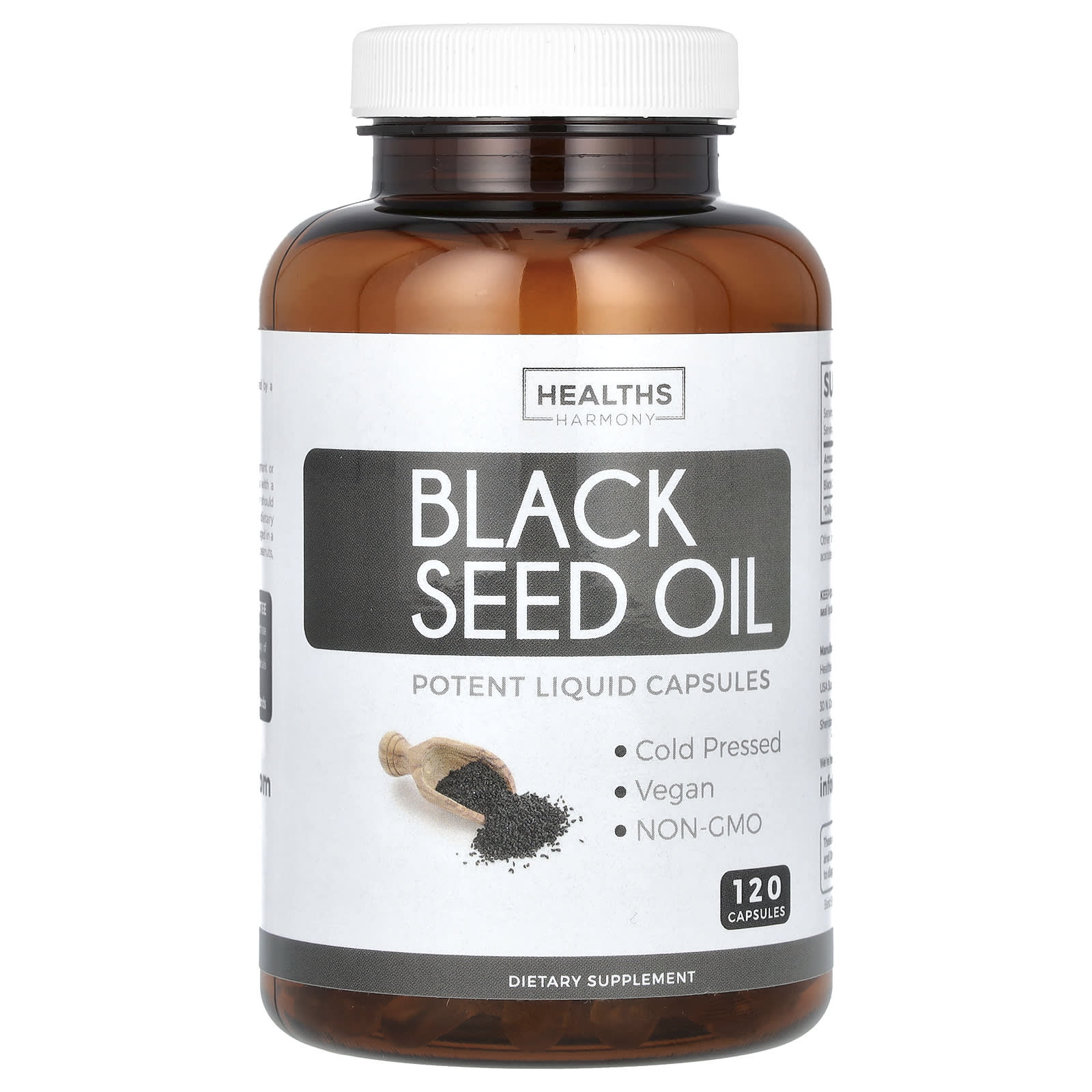 Unlock the Power of Black Seed Oil with Healths Harmony | 120 Capsules (500mg) - Image 1
