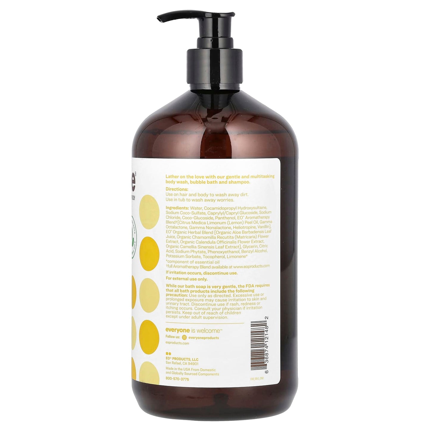 Everyone 3 in 1 Soap, Coconut + Lemon, 32 fl oz, Gentle & Multitasking - Image 2