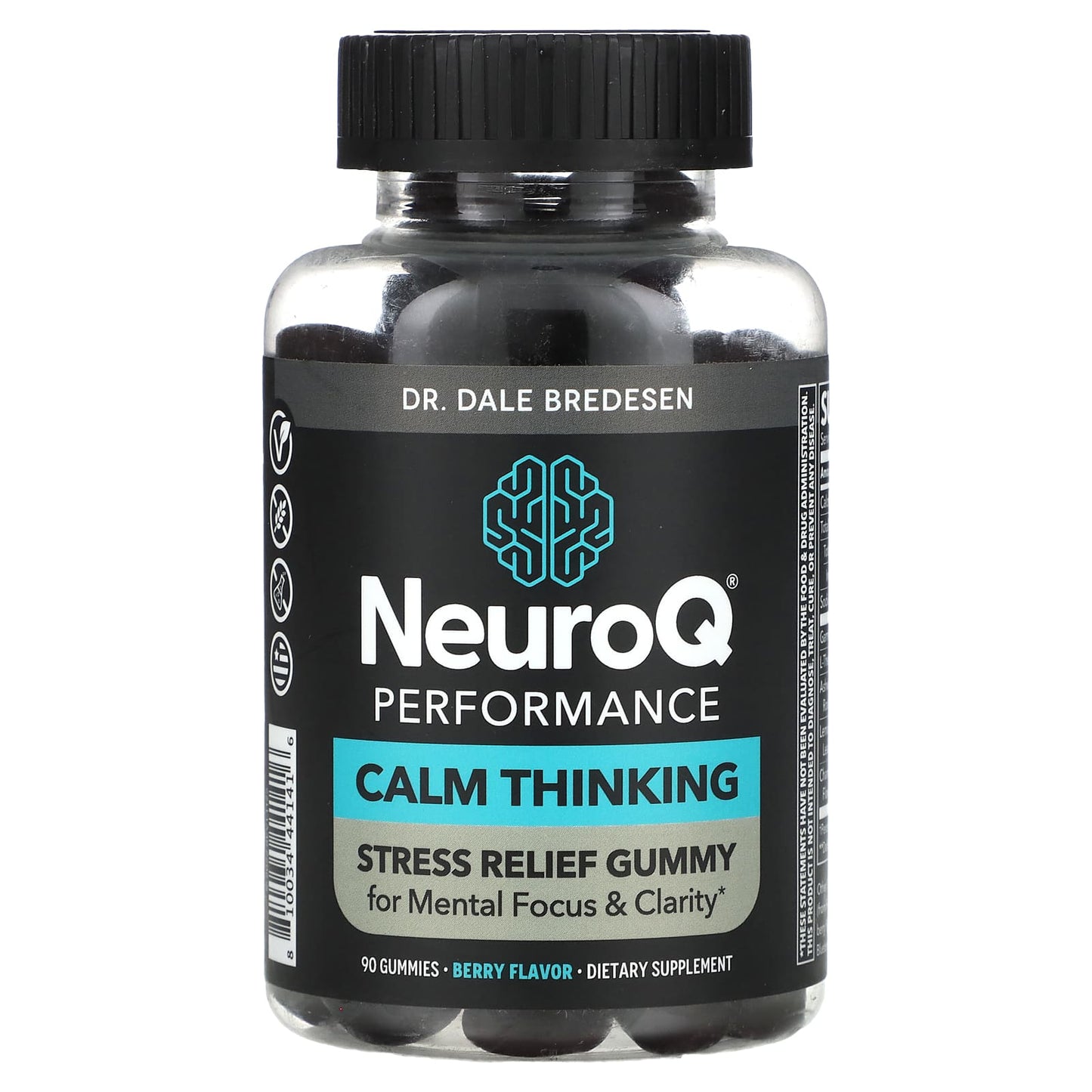 LifeSeasons, NeuroQ Performance, Calm Thinking, Berry, 90 Gummies - Image 1