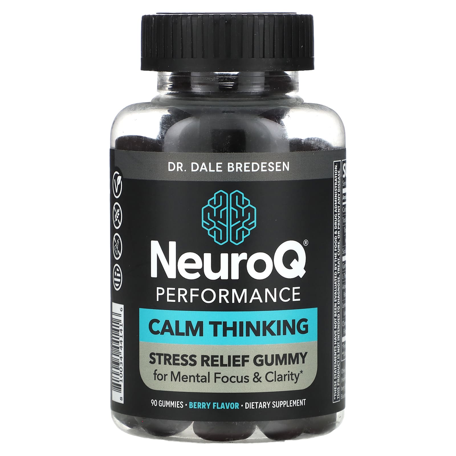 LifeSeasons, NeuroQ Performance, Calm Thinking, Berry, 90 Gummies - Image 1