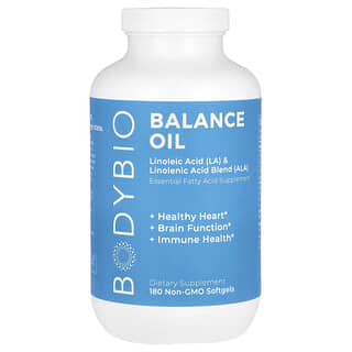 Balance Your Body with BodyBio Balance Oil - LA & ALA Blend, 180 Softgels