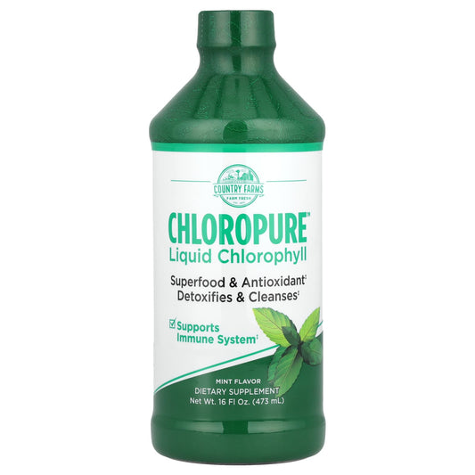 Boost Your Health with Country Farms ChloroPure Liquid Chlorophyll Mint 473ml - Image 1