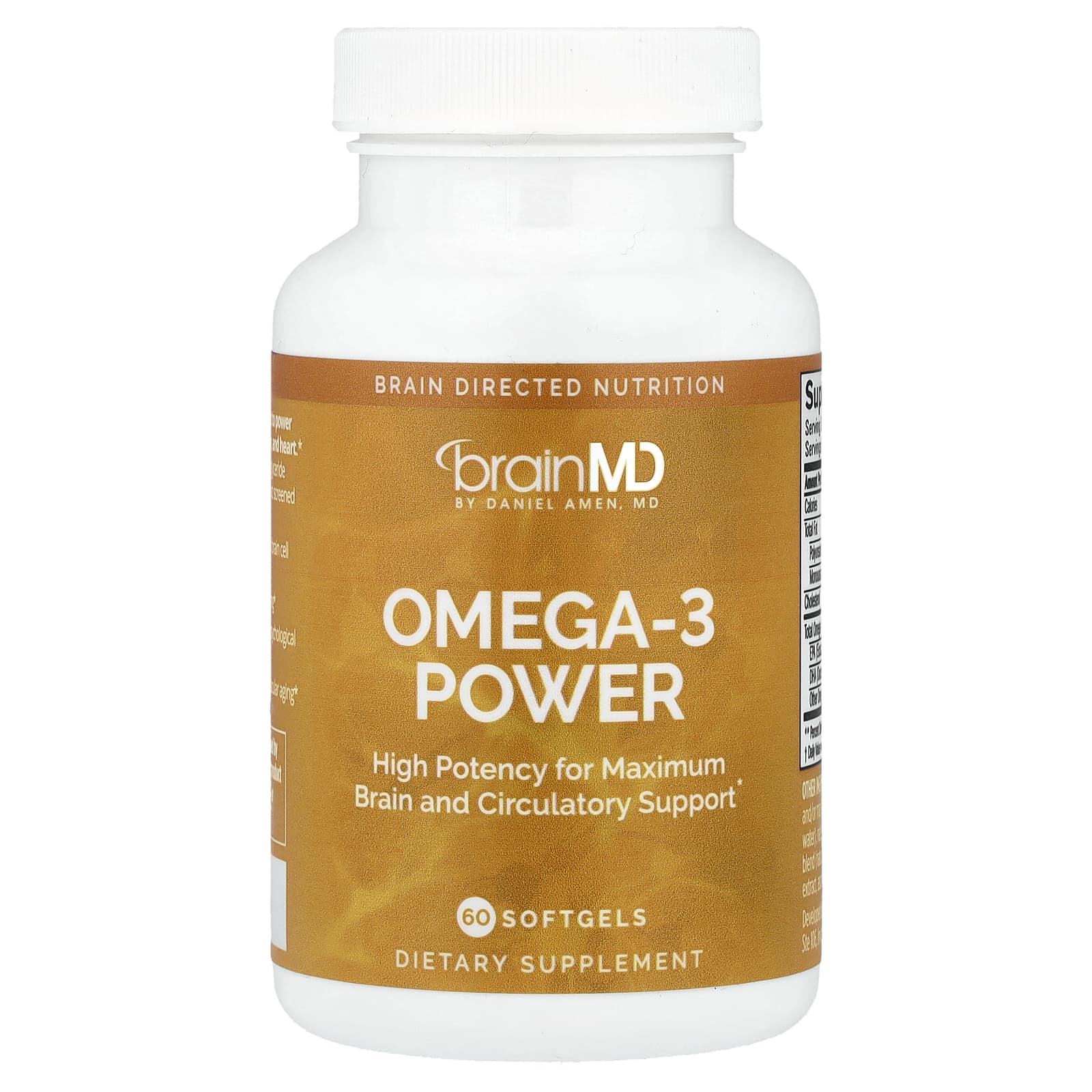 BrainMD Omega-3 Power for Maximum Brain Support - 60 Softgels - Image 1