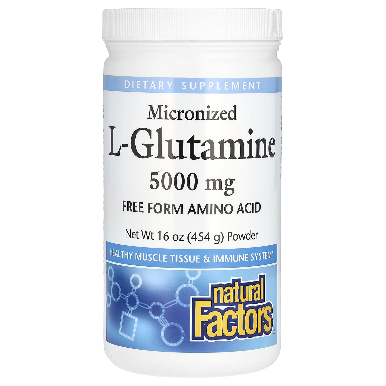 Natural Factors, Micronized L-Glutamine Powder, 16 oz (454 g) - Image 1