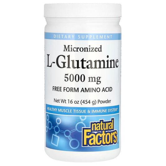 Natural Factors, Micronized L-Glutamine Powder, 16 oz (454 g) - Image 1