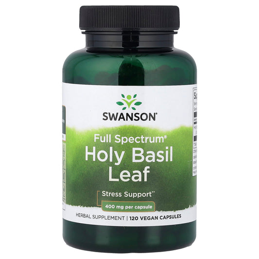 Swanson, Full Spectrum® Holy Basil Leaf, 400 mg, 120 Vegan Capsules - Image 1