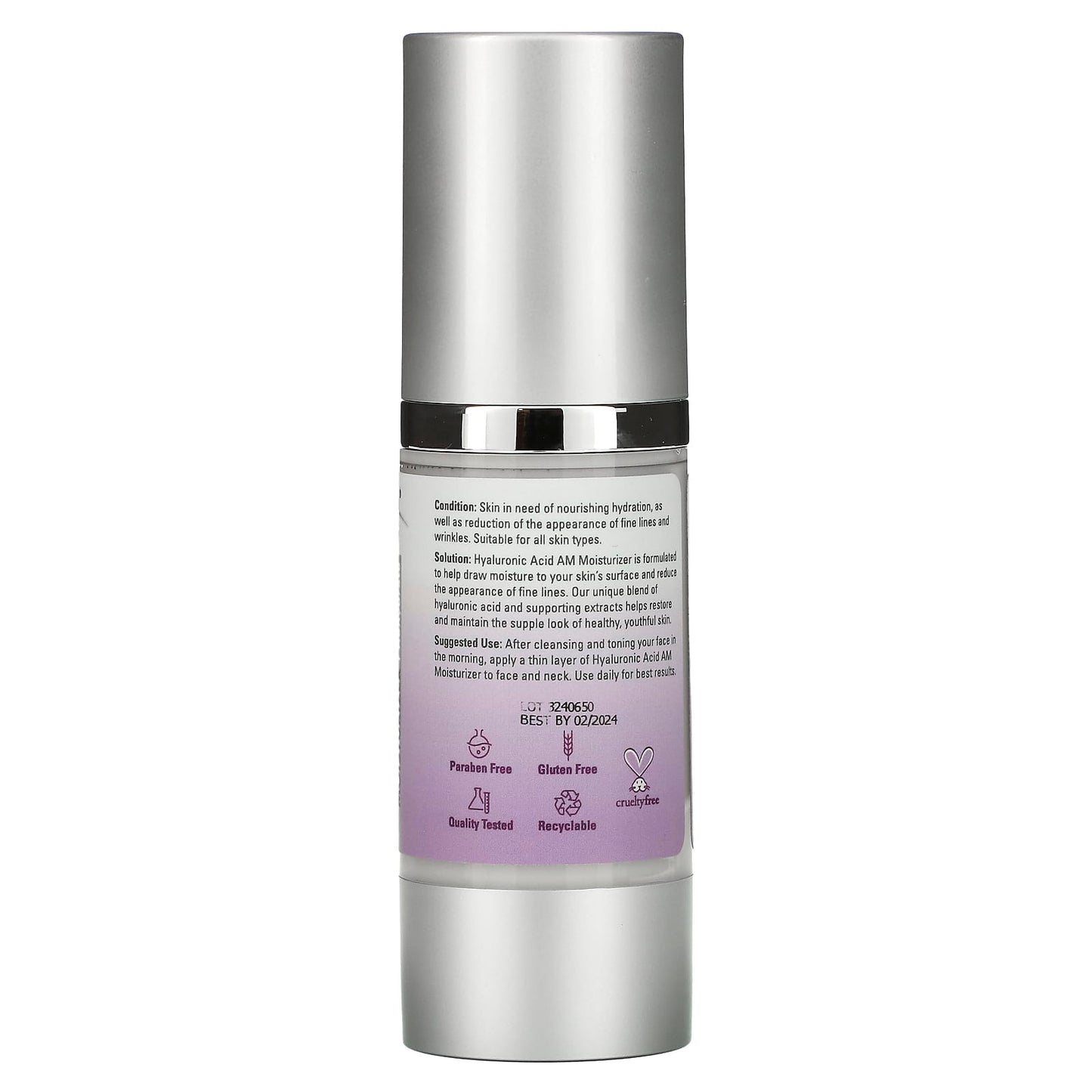 NOW Foods, Solutions, Hyaluronic Acid AM Moisturizer, 2 fl oz (59 ml) - Image 2
