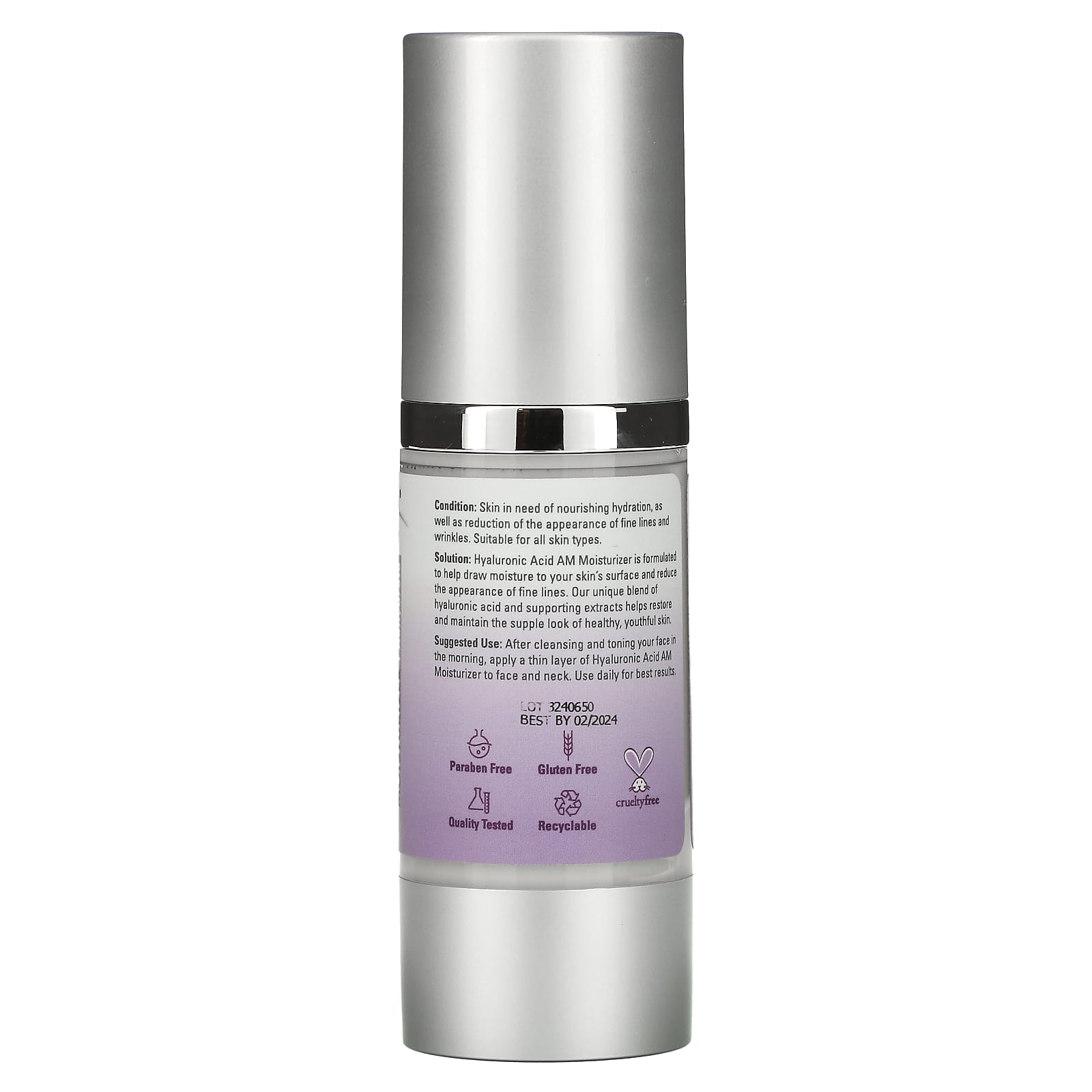 NOW Foods, Solutions, Hyaluronic Acid AM Moisturizer, 2 fl oz (59 ml) - Image 2