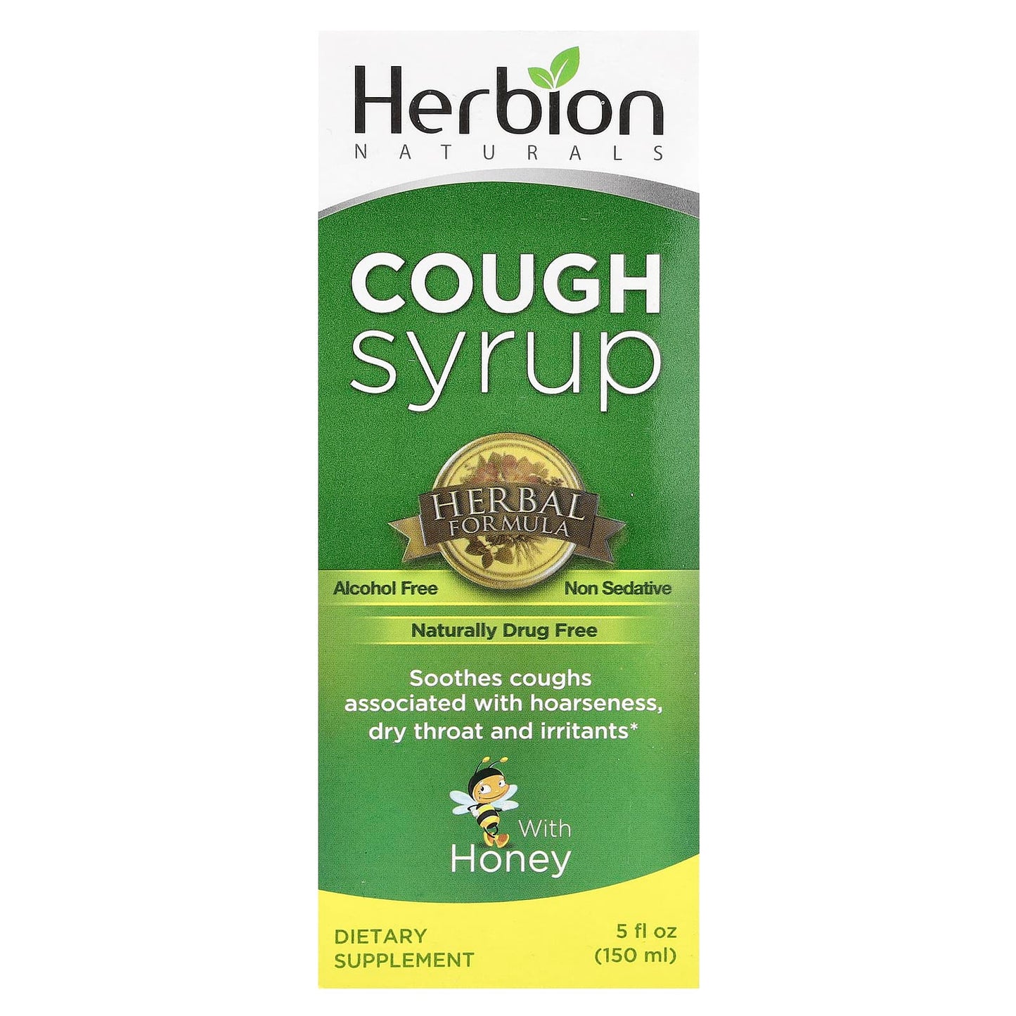 Natural Cough Syrup with Honey by Herbion Naturals - Non Sedative & Alcohol Free - Image 1