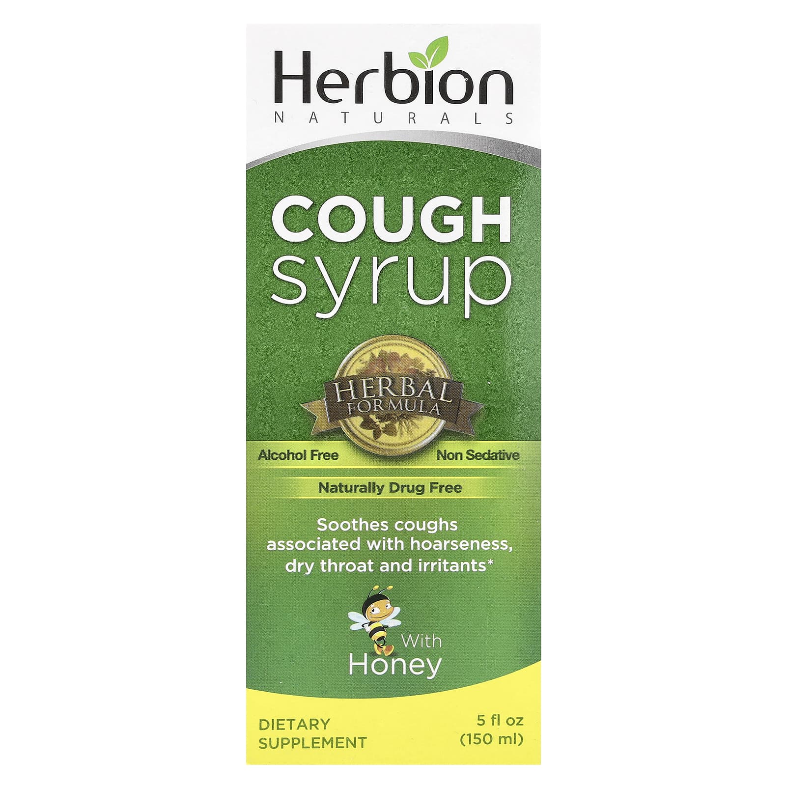 Natural Cough Syrup with Honey by Herbion Naturals - Non Sedative & Alcohol Free - Image 1