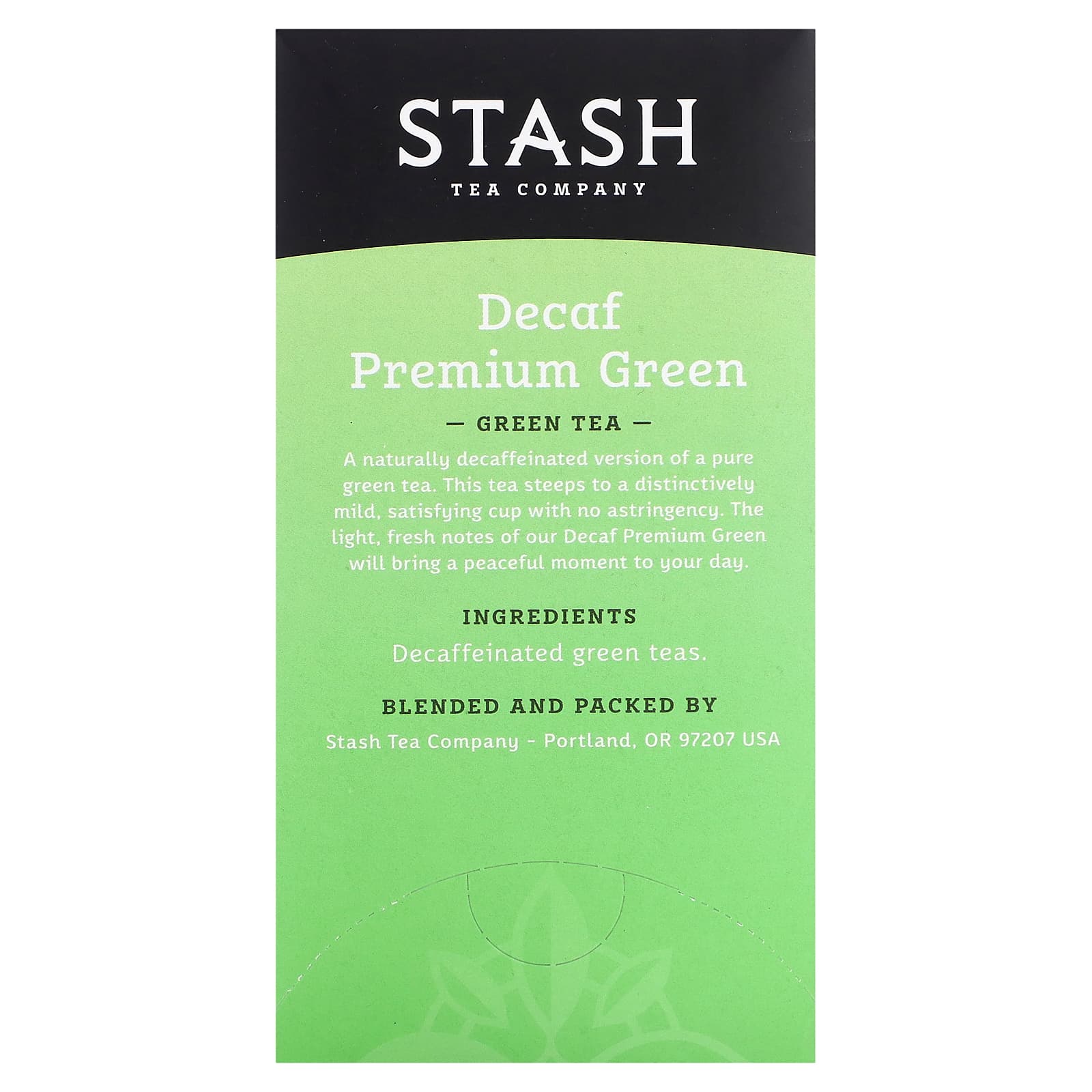 Stash Tea, Premium Green Tea, Decaf , 18 Tea Bags, 1.1 oz (33 g) - Image 2