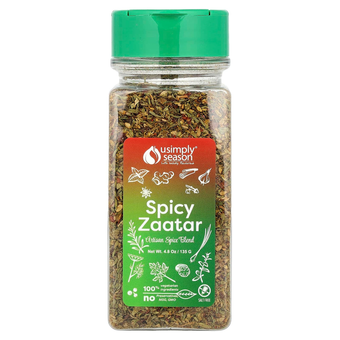 USimplySeason, Artisan Spice Blend, Spicy Zaatar, 4.8 oz (135 g) - Image 1