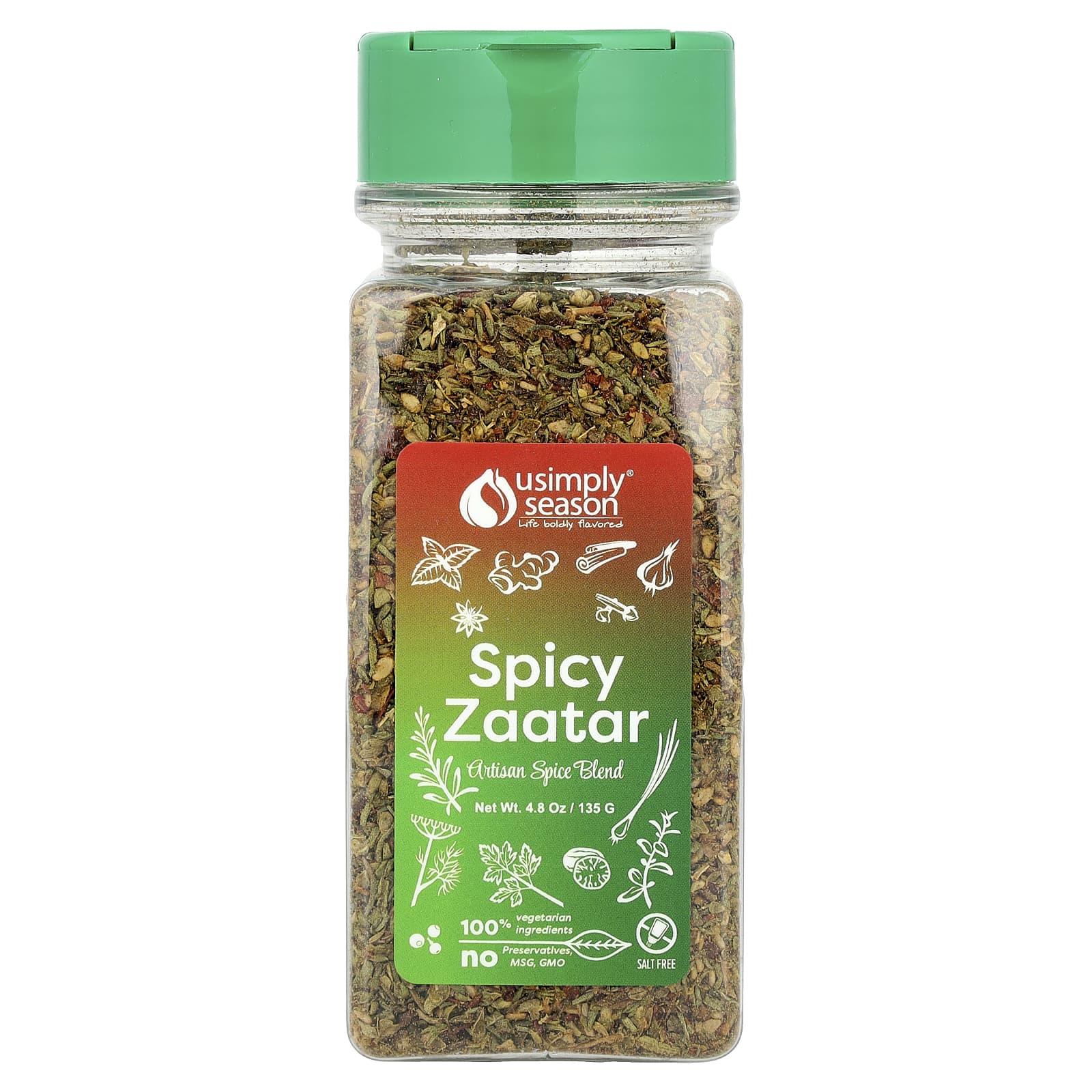 USimplySeason, Artisan Spice Blend, Spicy Zaatar, 4.8 oz (135 g) - Image 1
