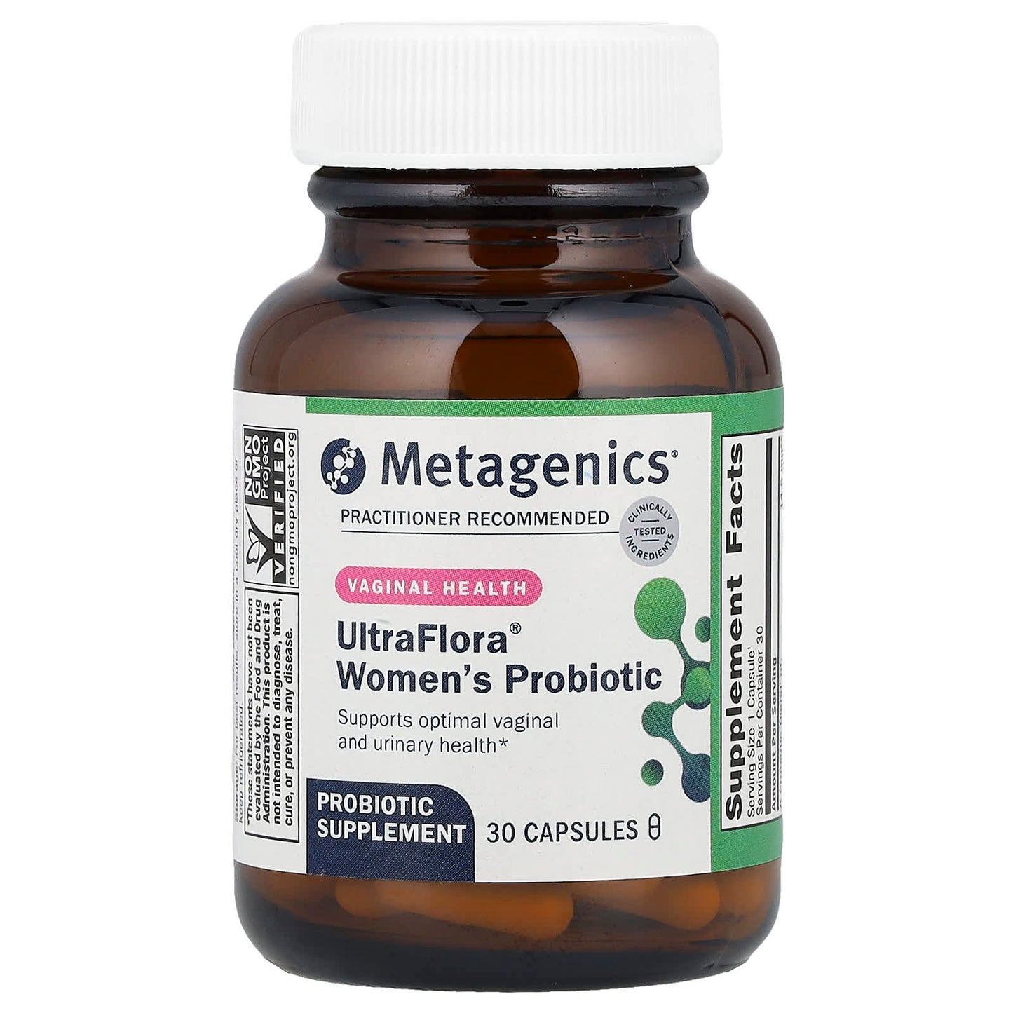 Metagenics, UltraFlora® Women's Probiotic, Vaginal Health, 30 Capsules - Image 1