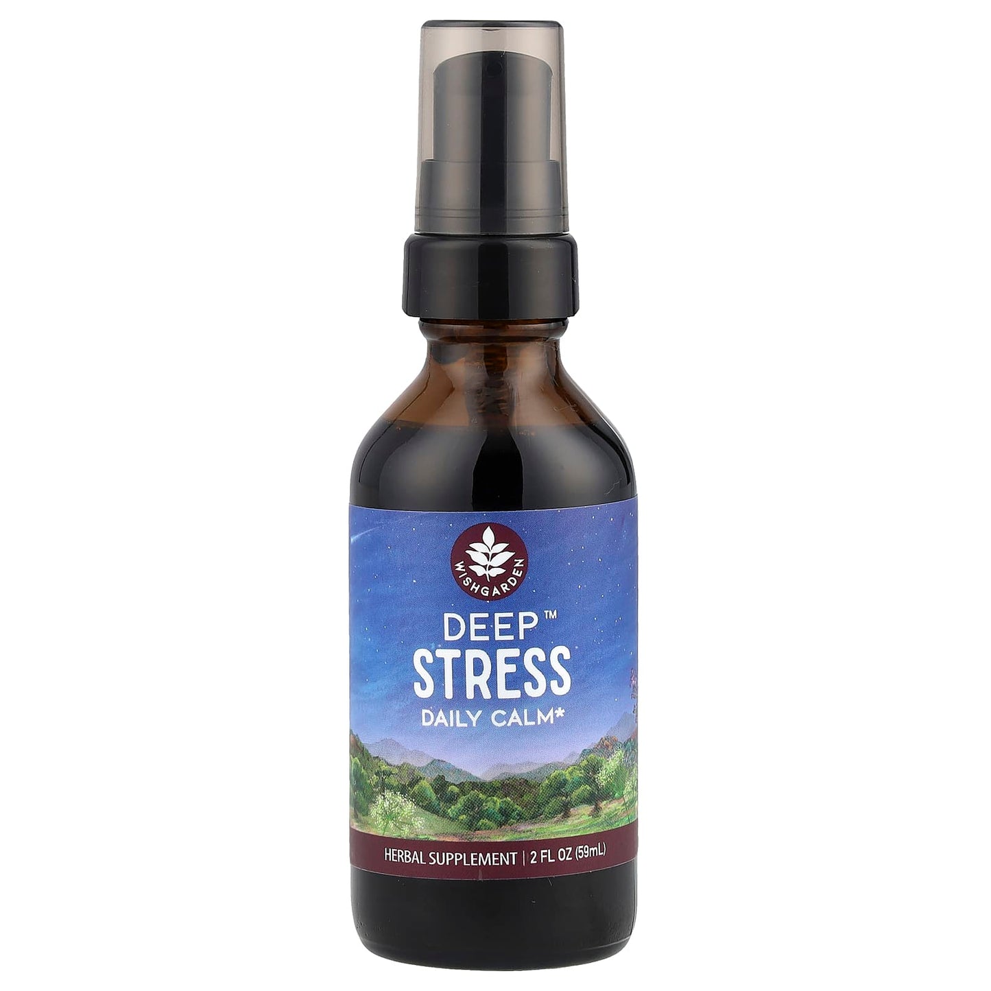 WishGarden Herbs, Deep Stress™ Daily Calm, 2 fl oz (59 ml) - Image 1